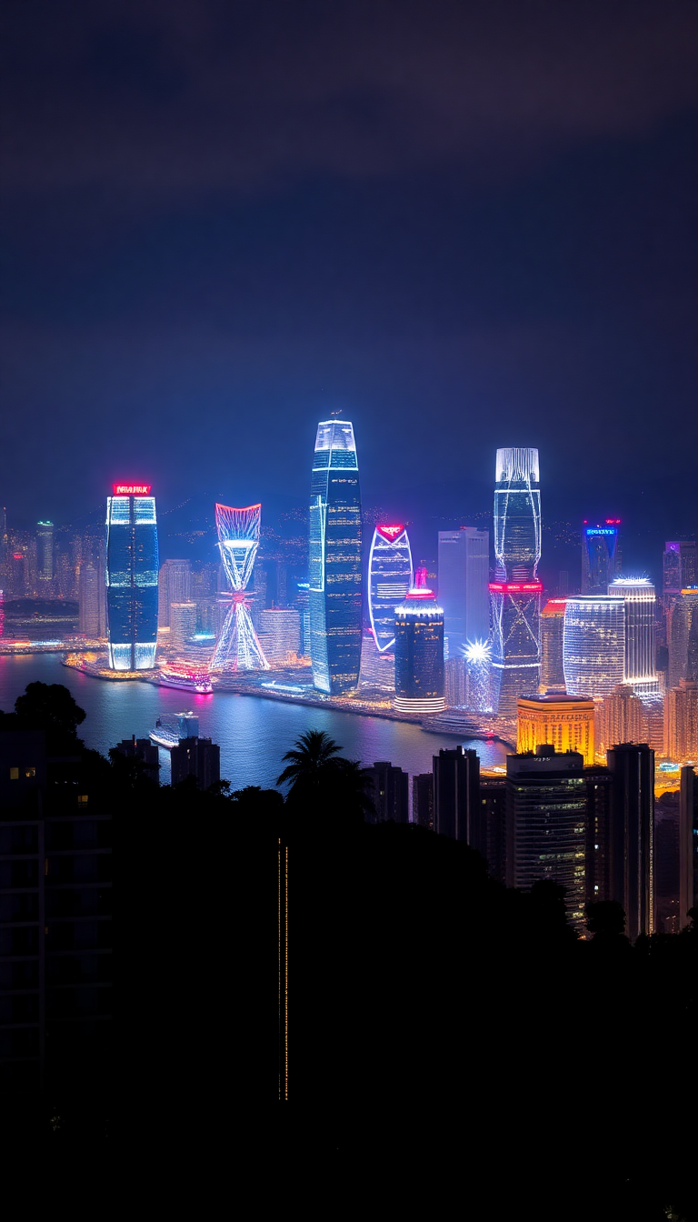 香港維多利亞港夜景